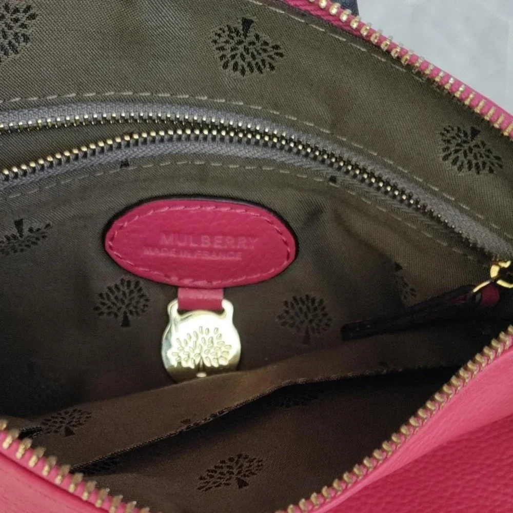 New Mulberry‎ pink leather crossbody purse